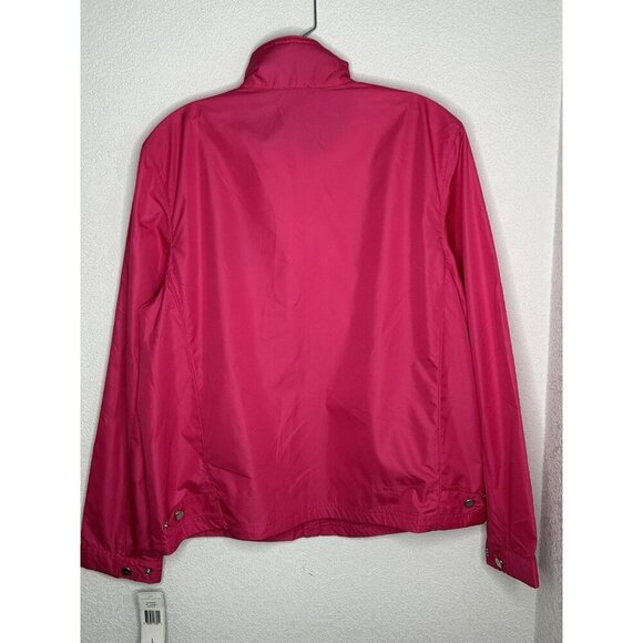 Lauren Ralph Lauren Jacket Womens Large Pink Crest Windbreaker Sporty Activewear - Picture 3 of 16